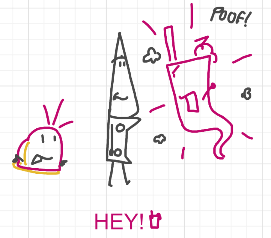 A panel from What's The Point, episode five of the Board Boards object show by Furretwalk/WalkingFurret.